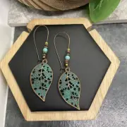 3” Bronze-tone Earring Set Bohemian Retro Drop Dangle New Free Ship B6151