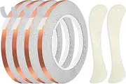 7/32 Inch Silver Lined Copper Foil Tape for Stained Glass and Crafts, 4 Rolls 36 Yards Silver Back Copper foil Tape for Soldering, Stained Glass Supplies