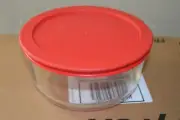 Pyrex Simply Store 4 Cup Glass Bowl With Red Lid Microwave Safe 1149489