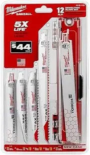 [Milwaukee] Electric Tool 49-22-1129 Sawzall Reciprocating Saw Blade Set, 12 Pc