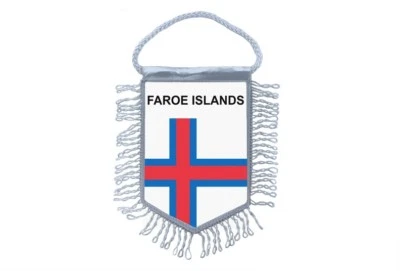 Mini banner flag pennant window mirror cars country banner faroes islands