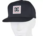 DC Shoes VC Black Square Logo Snappy Trucker Hat - Mens
