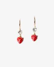 Red Strawberry Hook Earrings