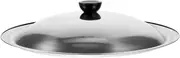 Stainless Steel Pot Lid Replacement Cover for Frying Pan Wok Cooking Pots Easy to Clean Anti-splash Design Sturdy Handle Metal Kitchen Accessory