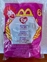 New! Vintage 2000 McDonald's Happy Meal TY "Bumble The Bee" Toy Animal ~ No. 6