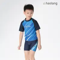 在飛比找蝦皮商城優惠-Haolang 小隊長男童短袖泳衣TOP/防曬/玩水
