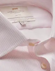 Hawes & Curtis Non-Iron Pink & White Stripe Slim Shirt Size: 16" collar, 36" sleeve