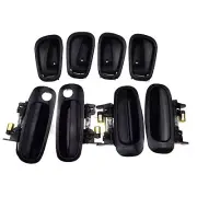Outside & Inside Door Handles 8PCS Black For Toyota Corolla 1998-2002 (for: Toyota)