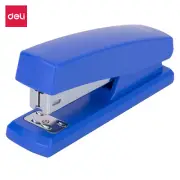 DELI Half Strip Stapler Set with 640 Staples Office School Desktop Stapler Blue