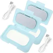 ASAKKURA Wipe Warmer Baby Tissue Warmer Portable Wet Tissue Heater for Home and Travel 2pcs Constant Temperature Comfortable for Baby