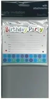 Simon Elvin Birthday Invitations (Pack of 6) (UK Size: One Size) (White/Multicoloured)