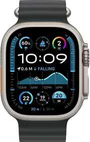 Apple Watch Ultra 2 - 64GB - Cellular + GPS - 49mm - Titanium - Titanium - Black - Ocean Band - Medium Size - Rubber - Refurbished (Premium Condition)