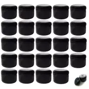 Set of 24 Round Plastic Storage Containers with ScrewOn Lid Empty Cosmetic Jar 1