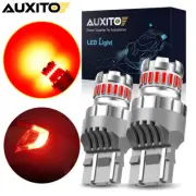 2X AUXITO LED 7443 Strobe Blinking Flashing Brake Stop Light Bulb Safety Warning (for: Subaru)