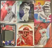 Mike Trout Lot (6) 2022 Panini /199 Red Insert Prizm XFractor Parallel Angels