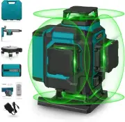 Advanced 16-Line Laser Level with Remote & Adjustable Mount - 4X360° Precision