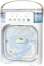 Mini Air Conditioner, 3 Speeds 600Ml Evaporative Air Cooler Cooling Fan with 1/2/3 H Timer, Low Noise USB Powered Portable Air Conditioner Fan for Home Office Bedroom Table and Desktop (white)