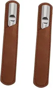LALADEFIEE 2sets Nail Salon Nail File Stainless Manicure File with Leather Case Manicure Tool