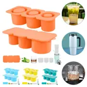 2 Pcs Ice Cube Tray for Tumbler Silicone Ice Cube Molds with Lid Ice Cube EUHMe