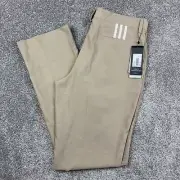 Adidas Golf Pants Mens 36x38 Tall Beige Khaki Stretch Tech Climalite 176PS NWT