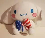 SANRIO HELLO KITTY & FRIENDS CINNAMOROLL PATRIOTIC BOWTIE PLUSH STUFFED TOY NWT