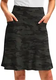 [G Gradual] Skorts Skirts for Women with 5 Pockets 20" Knee Length Golf Skirt Modest Long Tennis Athletic Skirts for Women