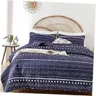 Queen Size Quilt Boho Bedding Bedspreads Queen Size Queen / Full Navy Blue