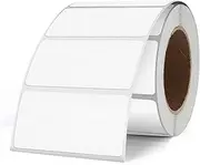 YIKIADA Rectangular White Color Coding Label 1 X 2 Inch Self Adhesive vinyl Waterproof Writable Removable Sticker Roll for DIY Design Office School Supplies Inventory Name Price Tag File Paper 500 PCS