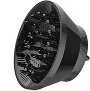 Universal Hair Diffuser Collapsible Hair Dryer Attachment for Blow Dryer Nozzles from 1.5 to 3.0 inch Diameter (Black)