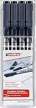edding 1880 profipen - black - set of 4 -line width 0.25-0.7 mm-fineliner pen for precise writing, sketching and technical drawing - fine, metal-encased nib - suitable for use with rulers and stencils