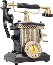Vintage Telephone, Retro Old Fashioned Landline Antique Telephone Decorative, Fixed Digital Classic European Style Telephone for Home Hotel Office Desk Phone Decor