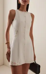[Mirror Palais] Embroidered Cotton Mini Dress