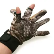 Outdoor Bionic Hunting Gloves Full Finger Anti-Slip Realtree Camo Gloves Summer