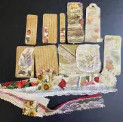 Junk Journal Kit Tags Jelly Roll Envelope Fabric Trim Vintage RTZ