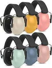 Amylove 6 Pcs Kids Noise Cancelling Headphones 27db Adjustable Earmuffs for Autism Sensory Toddler Children(Cute Style,Happie Boho Color)