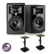 JBL LSR306PMK2 Studio Monitors with BONUS FREE Desk Stands - Pair