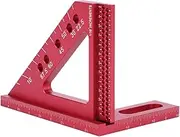3D Carpenter Square with Angle Position Pin Measuring Marking Ruler Multifunctional 0-90 Degree Protractor for 45 & 90 Degree Measuring