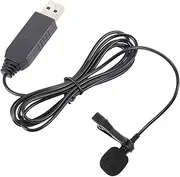 HONMEET USB Lavalier Microphone for Computer Omnidirectional Clip Recording Mic with Built USB Sound Card for Video Conferences and Streaming