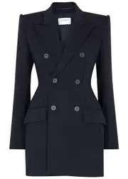 Sportmax Gitano Navy Stretch-wool Blazer - UK12 UK12