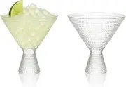 LEMONSODA Hobnail Martini Glasses (Set of 2) Vintage Cocktail Glasses (9oz) for Martini, Cocktail, Margarita, Cosmopolitan, Manhattan