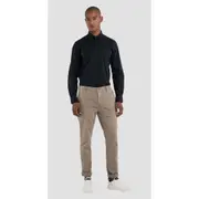 Replay Mens Plain hirt tretch Poplin Long leeve Black