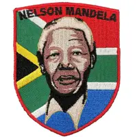 在飛比找松果購物優惠-南非總統 曼德拉 刺繡貼布 電繡貼 背膠補丁 電繡刺繡布章 