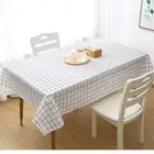 3 Piece For Dining Table Tablecloth Set Waterproof and Checkered Design