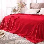 BEDELITE Fleece Blanket King Size Blankets for Bed, Luxury Plush Cozy Fuzzy Blanket 108x90 inches, Super Soft Warm Lightweight Throw Blanket for Spring and Summer, Red