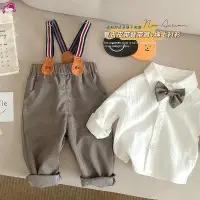 在飛比找Yahoo!奇摩拍賣優惠-男童禮服 兒童西裝 花童禮服 男童套裝 ins春裝英倫風 嬰