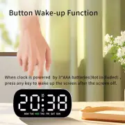 LED Digital Alarm Clock Temperature Date Week Dual Alarm Night Mode USB Powered