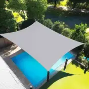 Artpuch Canopies 14'X10' Sun Shade Sail UV Block185 GSM Rectangle HDPE Gray