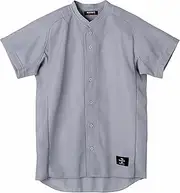 [DESCENTE] STD51TB Full Open Shirt (Standing Collar), K Silver