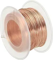 uxcell 196.85 Feet Solid Bare Copper Wire,22 Gauge 99.96% Pure Copper Wire 0.6mm Soft Beading Wire Metal Plant Stem Ties for Jewelry Craft (60m)