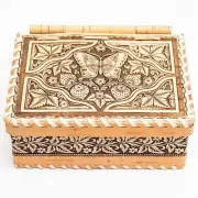 Wood Birch Bark Casket Box Natural Organikprodukt Handmade
